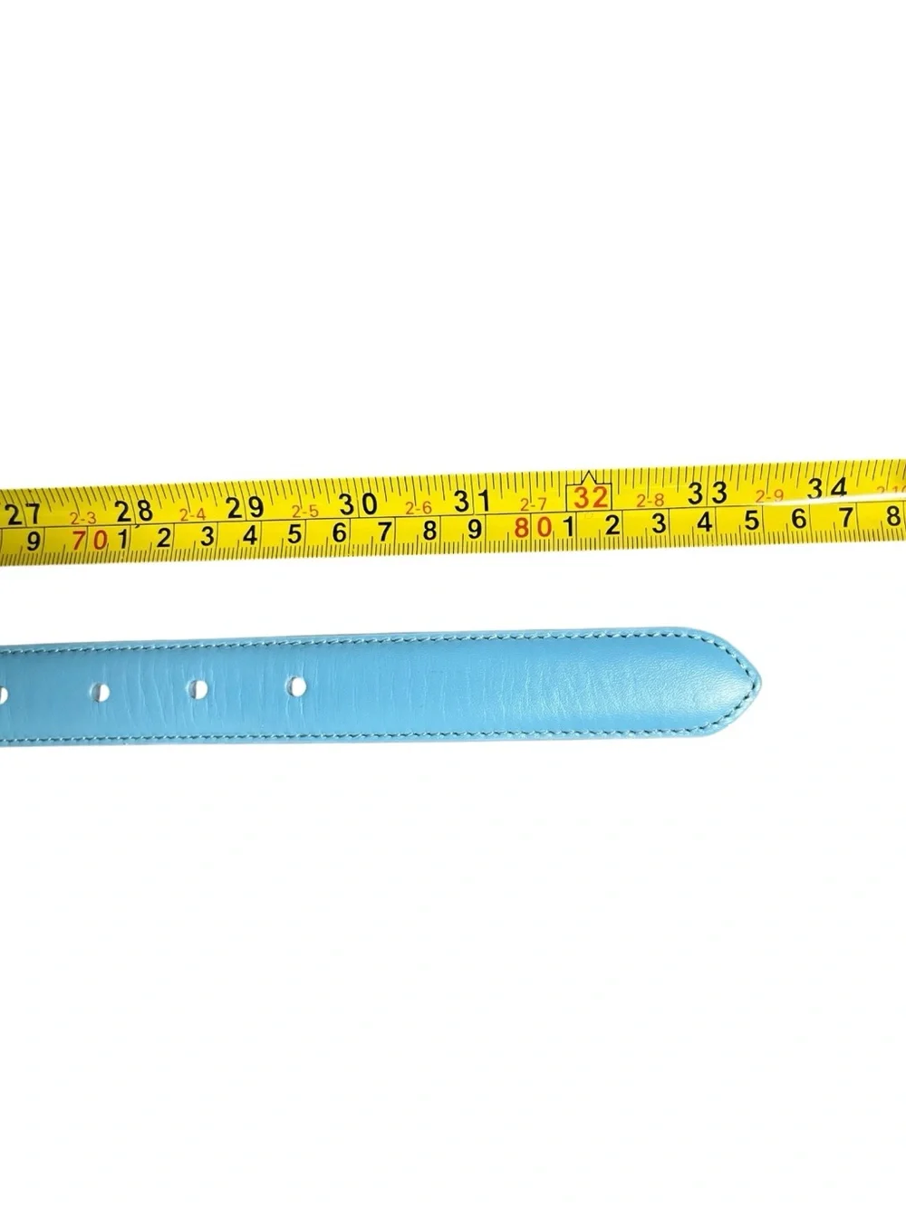 Talbots Women’s Genuine Leather Belt – Robin’s Egg Blue | Size XS | 1” Wide